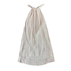 Lucy in the Sky White Pleated Halter Dress
